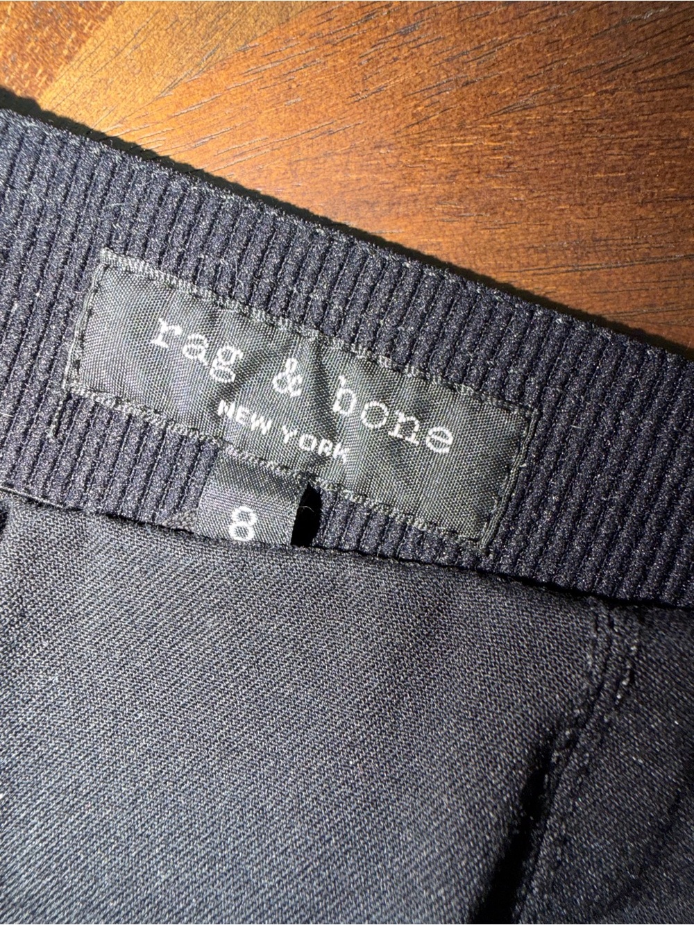 rag & bone Black Flared Knit Trousers